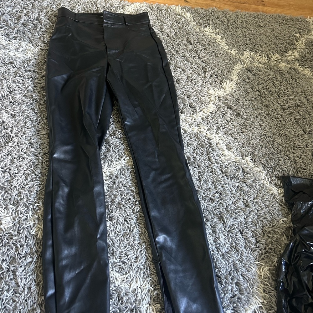 Zara skinny leather pants